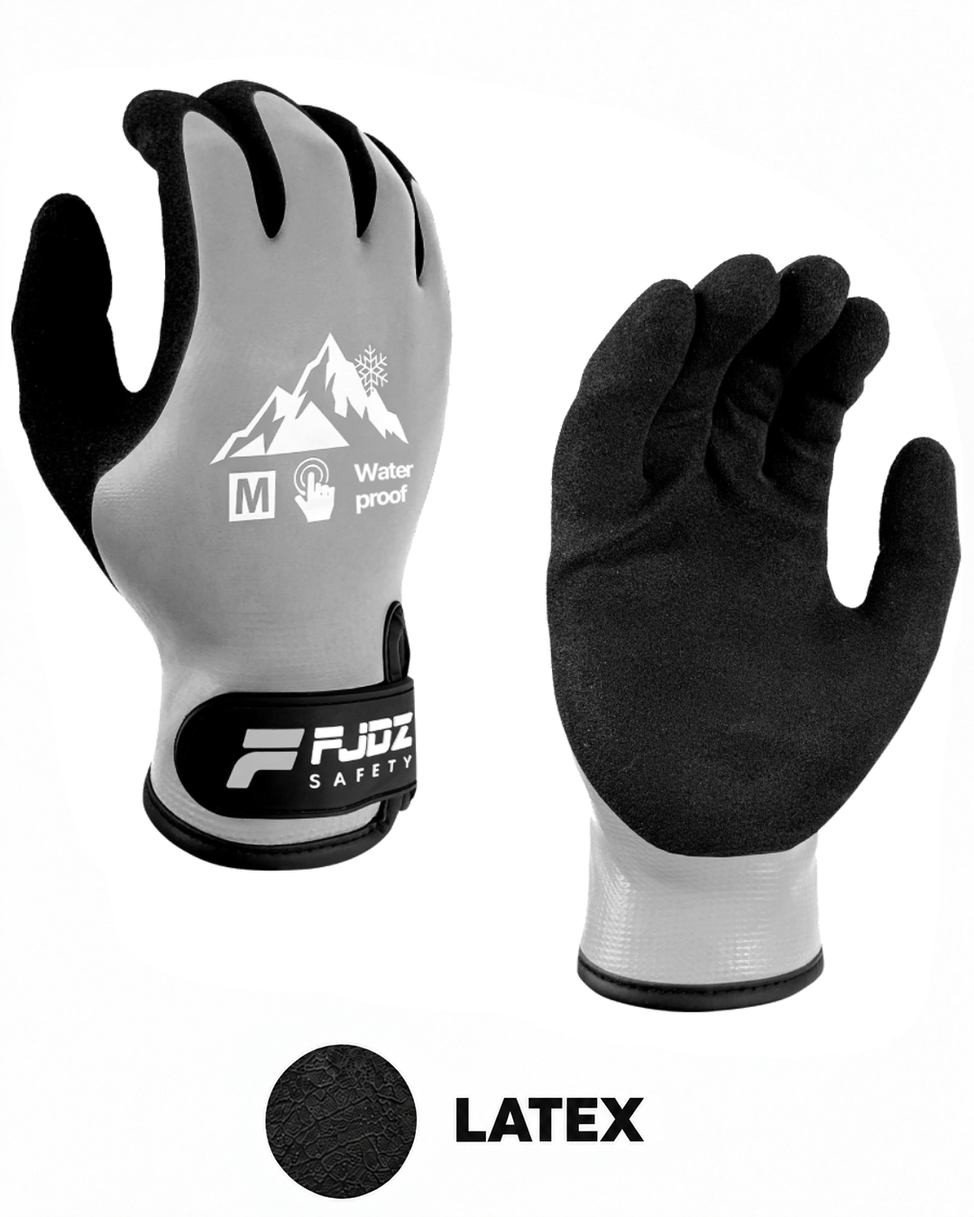 FJDZ waterproof winter work gloves in gray
